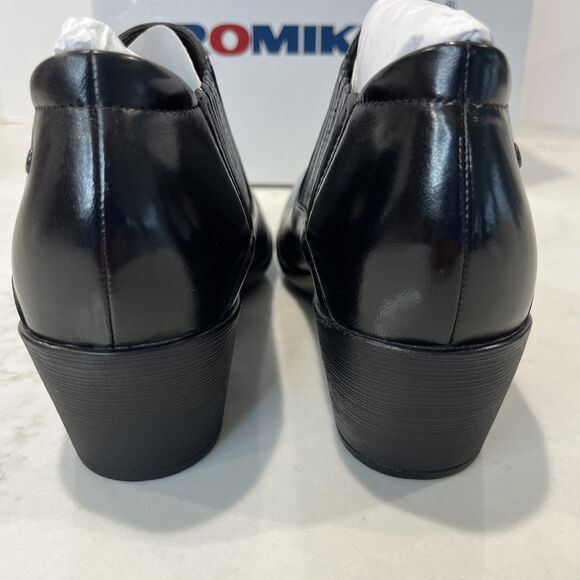 ROMIKA NEW Daisy Black Leather Slip On Booties Shoes Heeled Boho Eu 37 US 6-6.5 - Picture 9 of 13